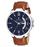 Men's Analog Leather Watch