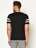 Cotton Side Stripes Half Sleeves Mens Tshirts